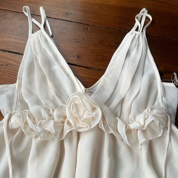 Flora Rosette Ruffle Slip Dress NWT - Picture 2 of 7